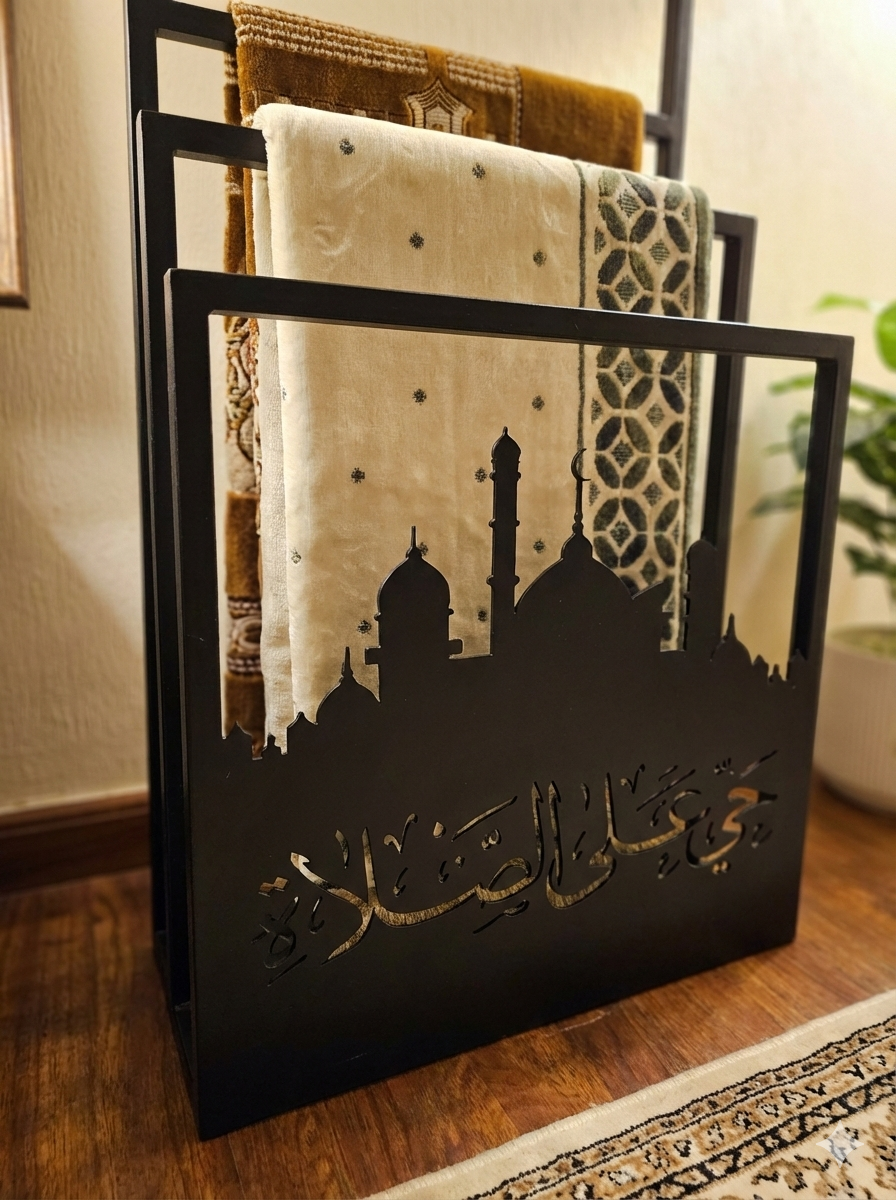 al waqar quran + prayer mat stand KISWA