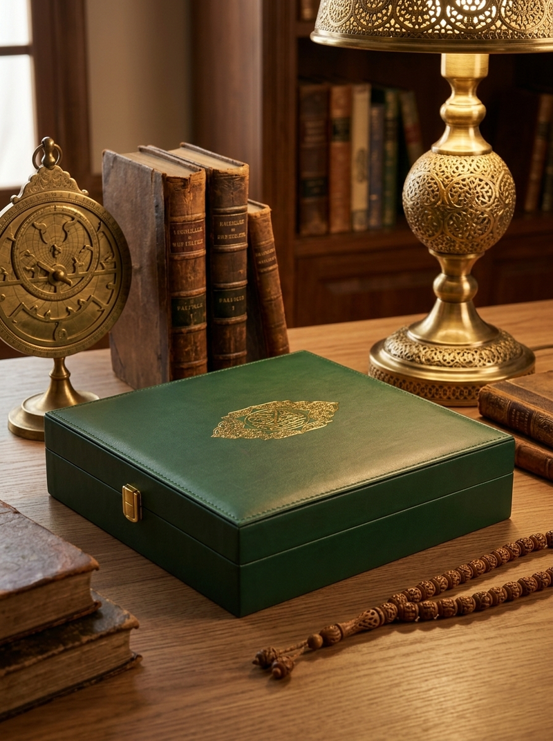 Luxury Quran Gift Box- thasbeeh+athar+quran KISWA